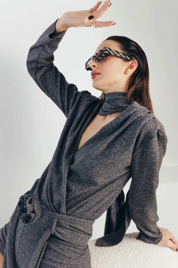 Glitter grey short & top - Görsel 4