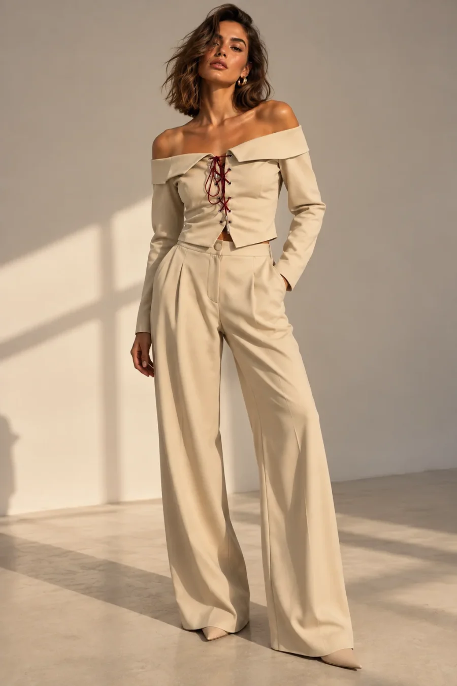 RUE Lace-Up Top