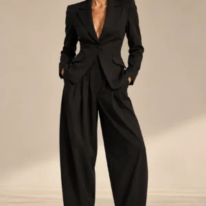 ROJA TROUSERS — BLACK